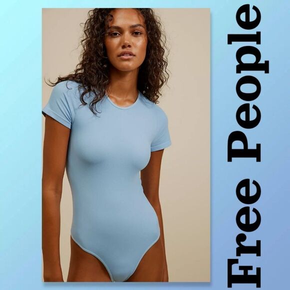 NWOT Free People Clean Lines Tee Bodysuit - Picture 1 of 7
